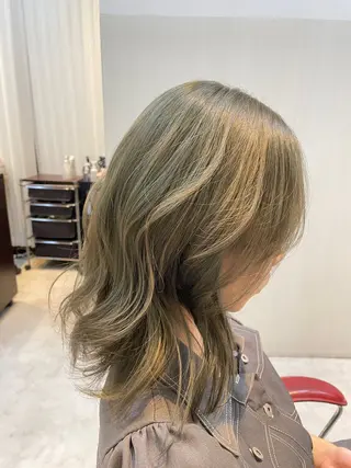 ミディアム カラー wakana／ メンズカット／カラーのヘアスタイル