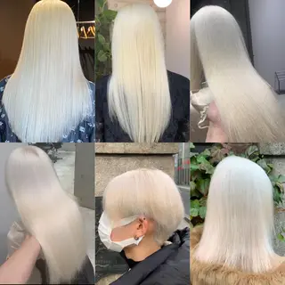 ミディアム カラー サロウィン(SALOWIN)原宿iori店所属・れい🫧 ハイトーン特化のヘアスタイル