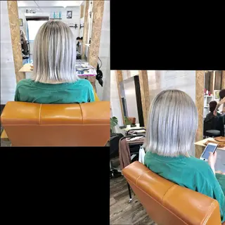 ミディアム ✯カラー&編み込み エクステ✯池田智博✯のヘアスタイル