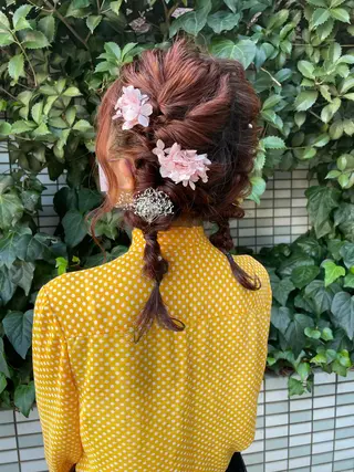 ミディアム ヘアアレンジ カワシマ セイカのヘアスタイル
