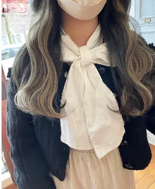 セミロング カラー 髪質改善ストレート/ kurachiのヘアスタイル