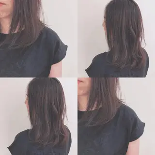 ミディアム カラー cyan SANAMIのヘアスタイル