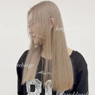 ロング カラー ブリーチなしピンク 赤井龍斗のヘアスタイル