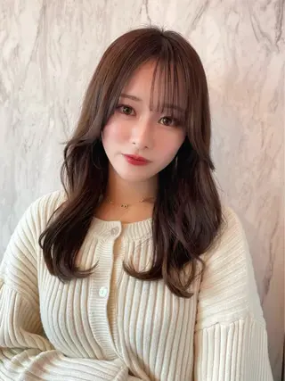 ロング 新宿/韓国レイヤー/ 顔周りカット松本美晴のヘアスタイル