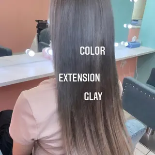 ロング カラー エクステ🩵ブリーチ 韓国ヘア🩵KAEのヘアスタイル