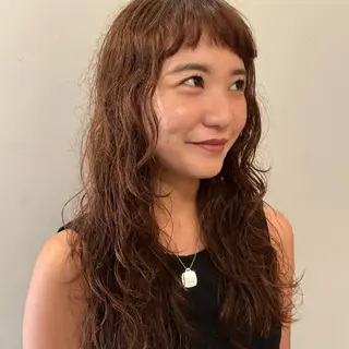 セミロング カラー パーマ 🌿レイヤーボブ/パ ーマ🌿　木梨健太のヘアスタイル