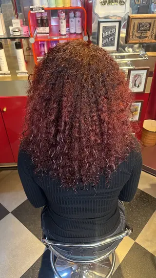 セミロング カラー デザインカラー/ ブリーチ/コーンロウのヘアスタイル