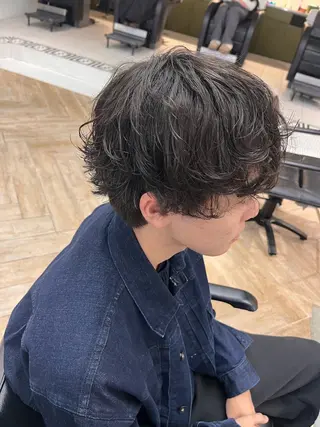 パーマ メンズ パーマ/縮毛矯正 /韓国風/佐藤里咲のヘアスタイル