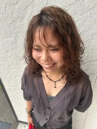 セミロング パーマ 🌼RIKA🌼レデ ィース専門💖のヘアスタイル