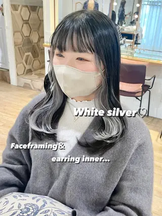 セミロング カラー ヘアアレンジ ハイトーンピンク🍑 ブリーチ🍑RINAのヘアスタイル