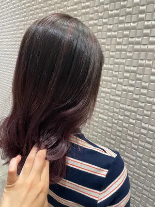 ミディアム カラー シャドールーツ美容師 篠原康太のヘアスタイル