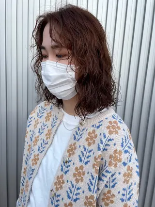 ミディアム パーマ ADER所属・村本 輝莉のヘアスタイル