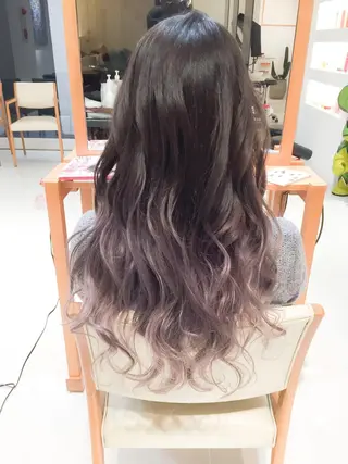 ロング カラー モテ髪透明感❤️ デイズヘアカラーのヘアスタイル