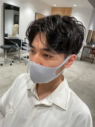 ショート カラー パーマ ヘアアレンジ メンズ パーソナルカラー合わ せたカラー🤍なつみのヘアスタイル