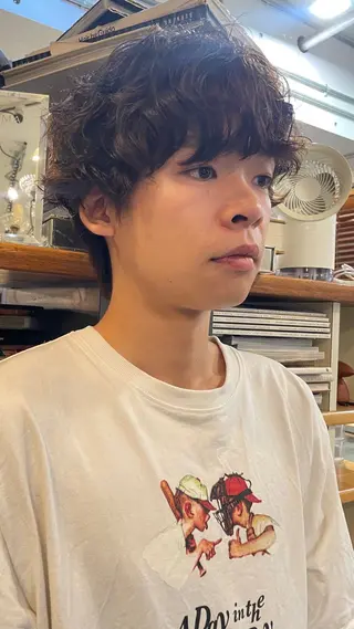 ショート パーマ メンズ BRIDGE所属・透明感カラー/パーマ hitomiのヘアスタイル