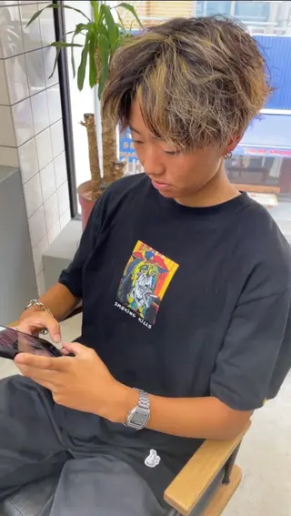 ショート カラー メンズ専門サロン wokeのヘアスタイル