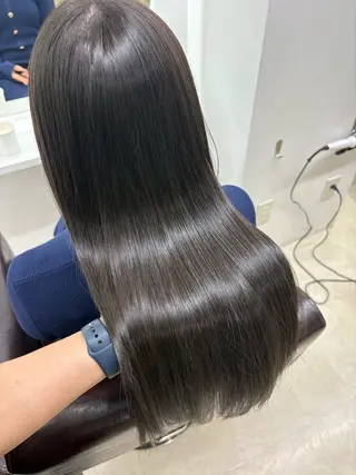 ロング カラー 新宿/韓国ヘア/ 髪質改善ストレートのヘアスタイル