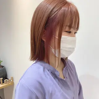 ミディアム カラー 入江 志穂のヘアスタイル