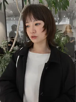 ミディアム 本田 聖のヘアスタイル