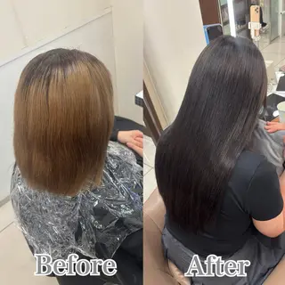 ロング カラー ヘアアレンジ メンズ シールエクステ🎀 羽エクステ🌙しぇるのヘアスタイル