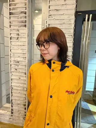 ショート カラー パーマ/カラーモデル ななほのヘアスタイル