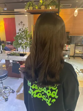 セミロング パーマ eim hair rink  長津田店所属・🫧透明感カラー 🫧しほのヘアスタイル