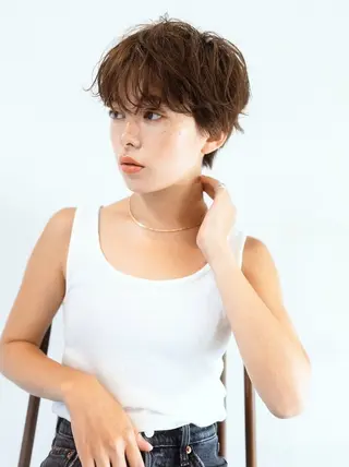 ショート パーマ 統括店長/ヤマモト ユウトのヘアスタイル