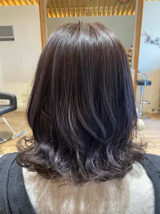 セミロング カラー 関口 友行のヘアスタイル