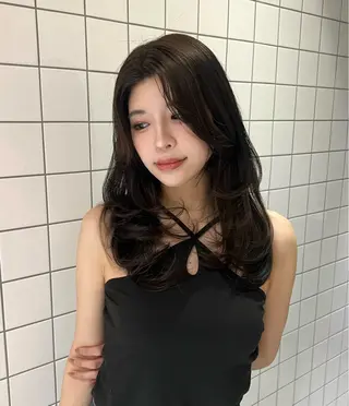 セミロング misaki 💖 美髪矯正/韓国ボブのヘアスタイル