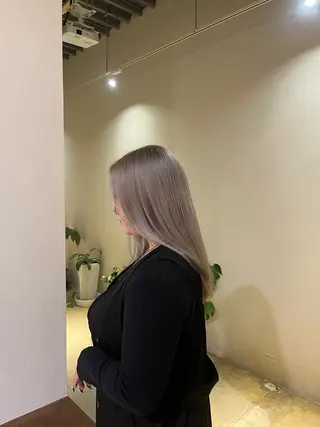 ロング カラー ヘアアレンジ みわ/博多 ブリーチ/メンズヘアのヘアスタイル