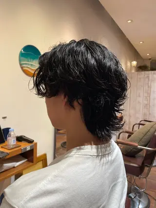 パーマ メンズ MOEKA🌺レディ ースカットモデルのヘアスタイル