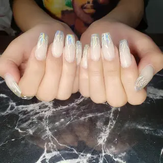 セミロング ネイル クロキ 。のネイルデザイン