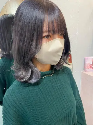 ミディアム カラー 新宿/韓国ヘア 中明度カラー/かやのヘアスタイル