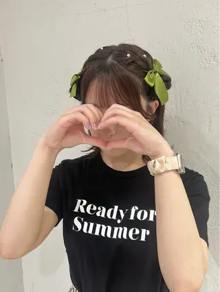 ヘアアレンジ ♛︎ きっか ♛︎ ヘアアレンジ🩵のヘアスタイル