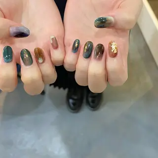 ネイル なんば堀江/育爪施術 ニュアンス✻Kaphのネイルデザイン