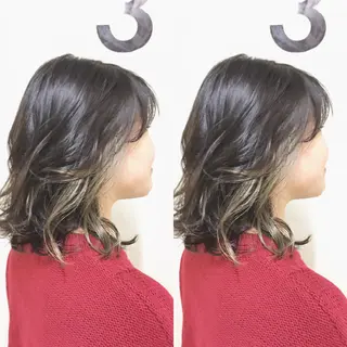 ミディアム カラー ヘアアレンジ メンズ キッズ ネイル マツエク・マツパ AUBE HAIRazul吉祥寺所属・綺麗な髪質にしたい方 限定🌈清水 祥のヘアスタイル