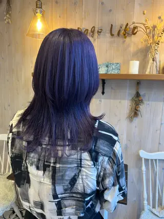 ミディアム カラー ダブルカラー/ウルフ 上田　航平のヘアスタイル