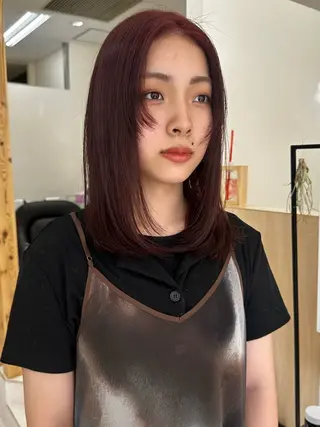 ミディアム カラー 🪭risa 暖色/レイヤー🪭のヘアスタイル