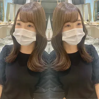 セミロング カラー パーマ ヘアアレンジ メンズ キッズ ネイル マツエク・マツパ アイブロウ 《褒められる》 透明感カラー/小嶋のヘアスタイル