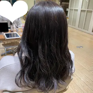 ミディアム カラー 顔周り/くびれヘア 韓国ヘア💕風間るなのヘアスタイル