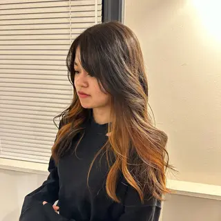 ロング ツヤ感/透明感カラー /蟹江/harunaのヘアスタイル