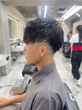 ショート パーマ メンズ CHROM TOKYO A.L.T所属・【メンズ・カット】 藪 清正のヘアスタイル