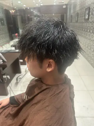 パーマ メンズ 益野 凌のヘアスタイル