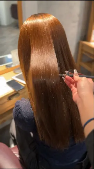 ロング パーマ Afinar  乃空（ノア）のヘアスタイル