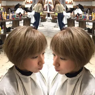 ショート カラー パーマ ヘアアレンジ メンズ キッズ Forest. -髪質改善-のヘアスタイル