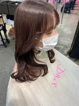 セミロング カラー 💗💗韓国レイヤー yu-ki💗💗のヘアスタイル