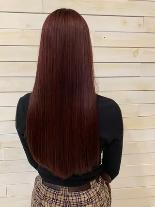 ロング ちぐさ/暖色/ ワンカラー🤍のヘアスタイル