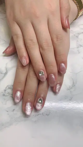 ネイル はな💎ネイル ワンホン、長さ出しのネイルデザイン