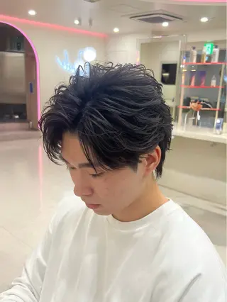 パーマ メンズ 💟RINNA 艶カラー💟のヘアスタイル