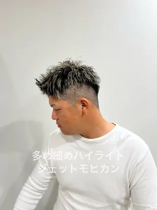 カラー メンズ 心斎橋バレイヤージュ 小林勝貴のヘアスタイル